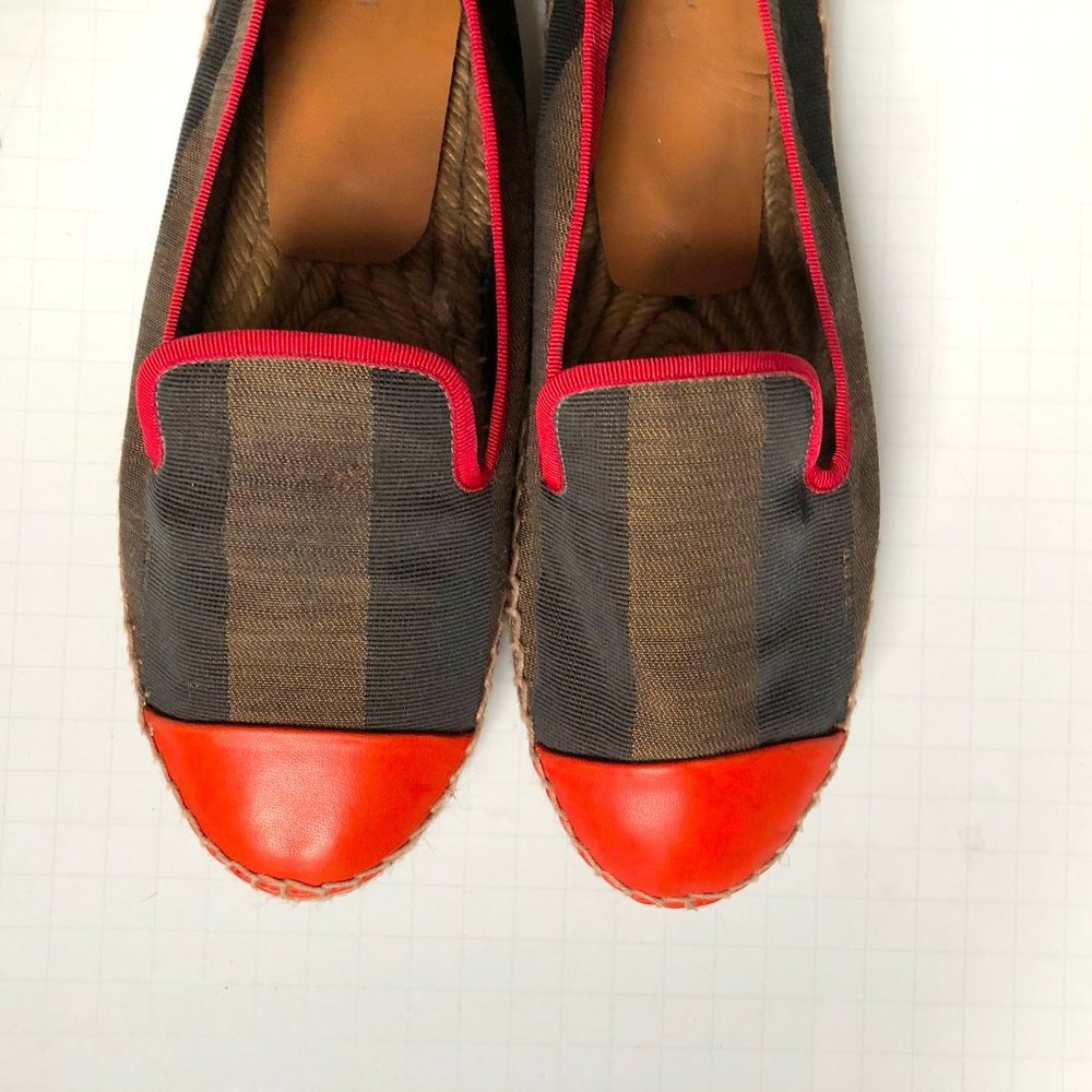 FENDI Pequin Stripe Espadrilles, 39 - Picture 5 of 11